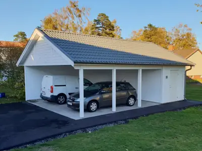 Färdigställd carport CD 65 hos kund