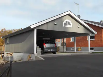 Färdigställd carport CD 65 hos kund