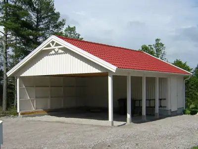 Färdigställd carport CD 65 hos kund