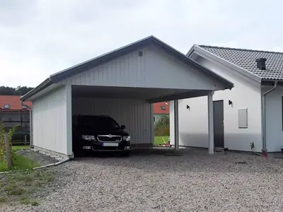 Färdigställd carport CF 50 hos kund