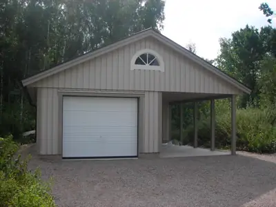 Färdigställd carport CG 75 hos kund