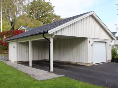 Färdigställd carport CGF 75 hos kund