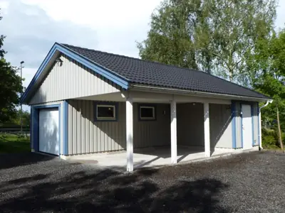 Färdigställd carport CGF 75 hos kund