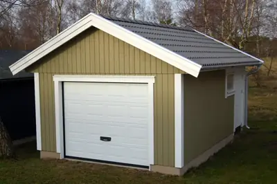 Färdigställt enkelgarage G 40 hos kund