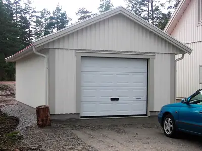 Färdigställt enkelgarage G 40 hos kund