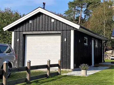 Färdigställt enkelgarage G 40 hos kund