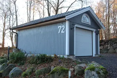 Färdigställt enkelgarage G 40 hos kund