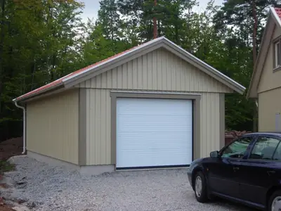 Färdigställt enkelgarage G 45 hos kund