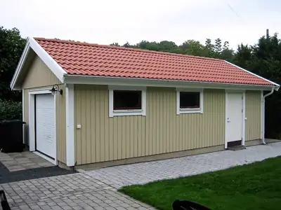 Färdigställt enkelgarage G 45 hos kund
