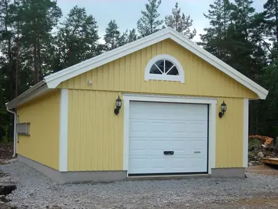 Färdigställt enkelgarage G 50 hos kund