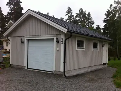 Färdigställt enkelgarage G 50 hos kund