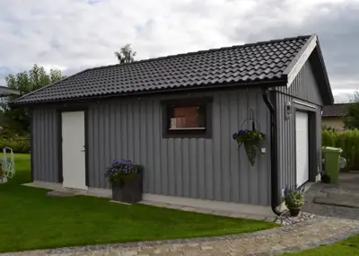 Färdigställt enkelgarage G 50 hos kund