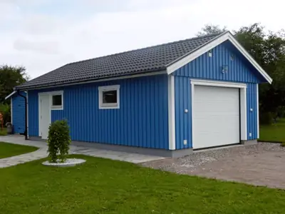 Färdigställt enkelgarage G 50 hos kund