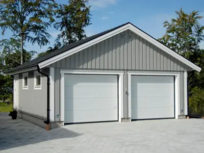 Färdigställt dubbelgarage G 65 hos kund
