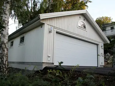 Färdigställt dubbelgarage G 65 hos kund
