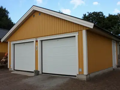 Färdigställt dubbelgarage G 65 hos kund