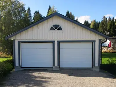 Färdigställt dubbelgarage G 65 hos kund