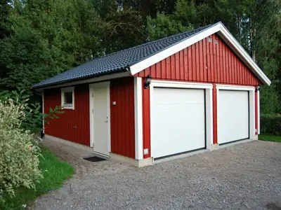 Färdigställt dubbelgarage G 65 hos kund