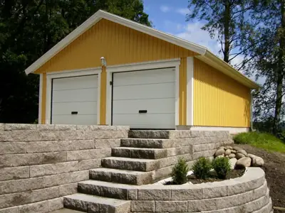 Färdigställt dubbelgarage G 65 hos kund