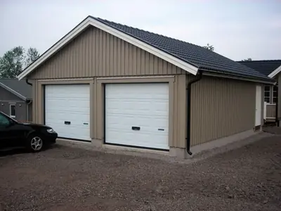Färdigställt dubbelgarage G 65 hos kund