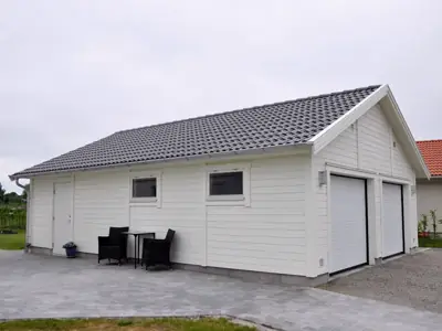 Färdigställt dubbelgarage G 70 hos kund