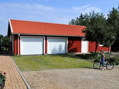 Färdigställt dubbelgarage G 70 hos kund
