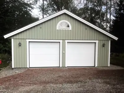 Färdigställt dubbelgarage G 80 hos kund