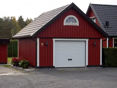 Färdigställt enkelgarage GL 50 hos kund