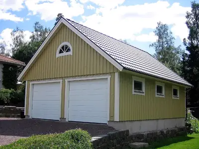 Färdigställt dubbelgarage GL 65 hos kund