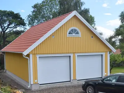 Färdigställt dubbelgarage GL 65 hos kund