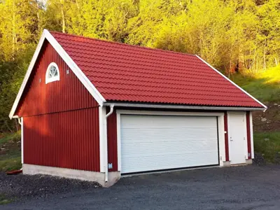 Färdigställt dubbelgarage GL 65 hos kund