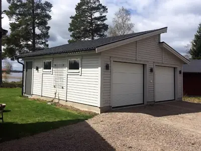 Färdigställt dubbelgarage GP 70 hos kund