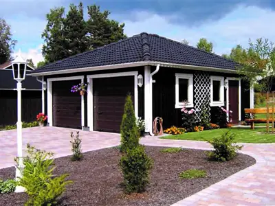 Färdigställt dubbelgarage GV 65 hos kund