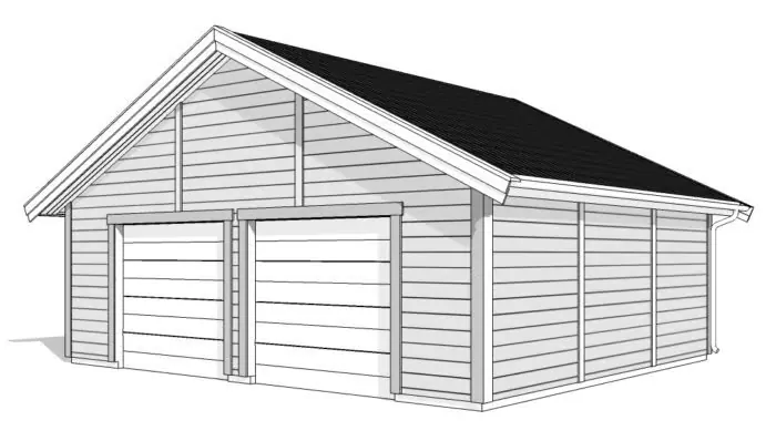 Dubbelgarage G 80, 3D-rendering
